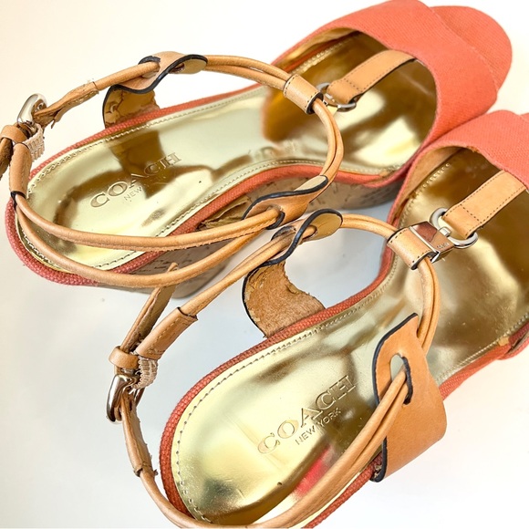 COACH Coral Cork Wedge Platform Sandals - Picture 5 of 13